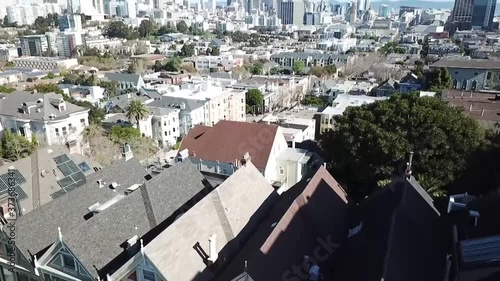 Painted ladies with SF skyline reveal
