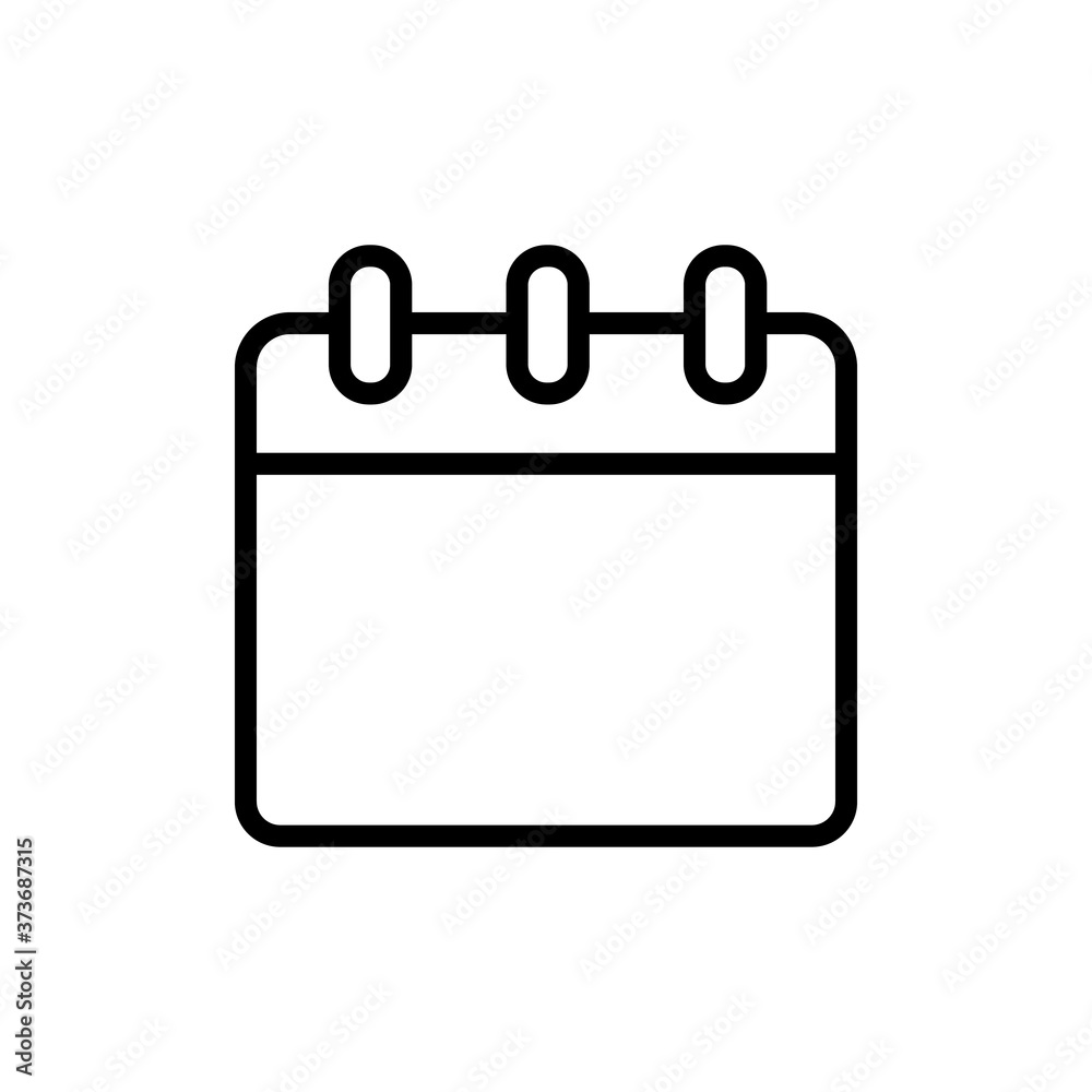 Calendar office element icon. Simple line, outline vector elements of cabinet accessories icons for ui and ux, website or mobile application Calendar office element icon. Simple line, outline vector elements of cabinet accessories icons for ui and ux, website or mobile application