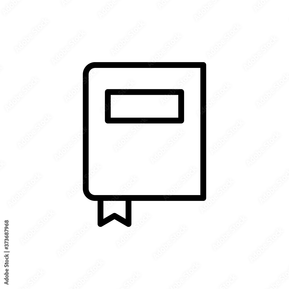 Book office element icon. Simple line, outline vector elements of cabinet accessories icons for ui and ux, website or mobile application Book office element icon. Simple line, outline vector elements of cabinet accessories icons for ui and ux, website or mobile application