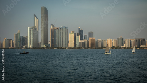 Sea view from Abu Dhabi city  United Arab Emirates.