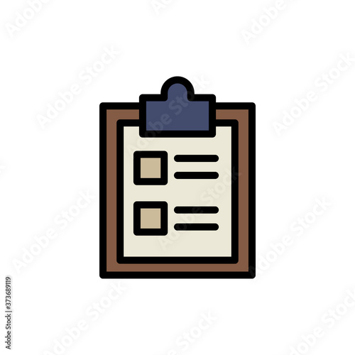 Clipboard document icon. Simple color with outline vector elements of cabinet accessories icons for ui and ux, website or mobile application