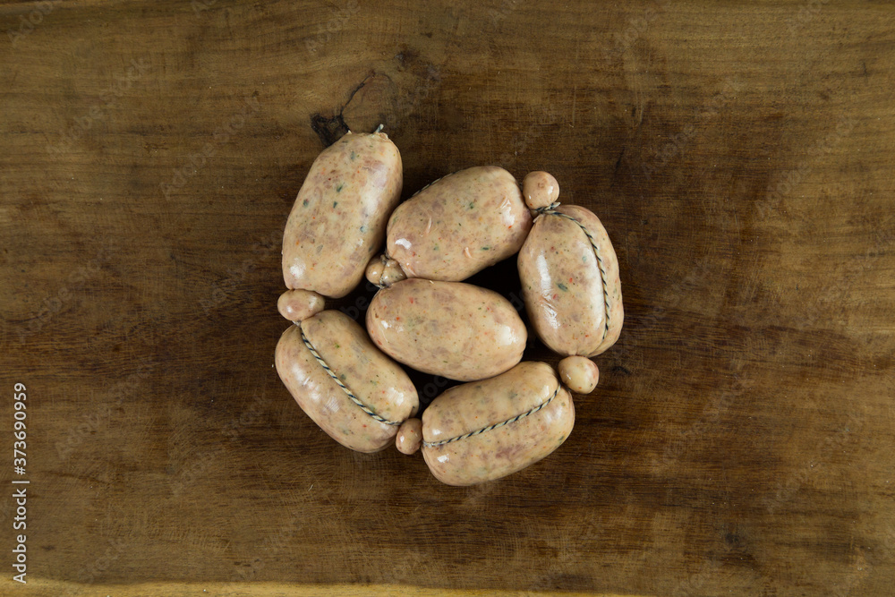 Obraz premium chorizo, food, brown, pork, embutido, farm, chorizos, asado, argentina, nuts, roasted, closeup, healthy, macro, raw, sausage