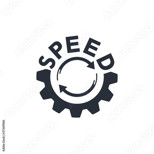 Speed control. Vector icon isolated on white background.