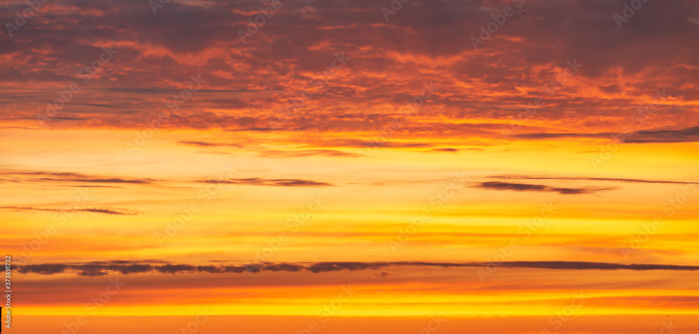 red sunset wide banner