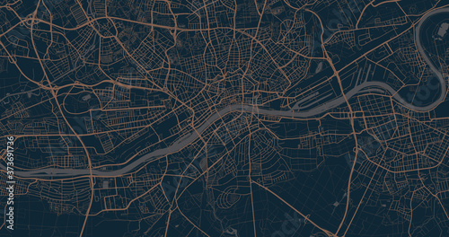 Detailed vector map of Frankfurt, Germany photo