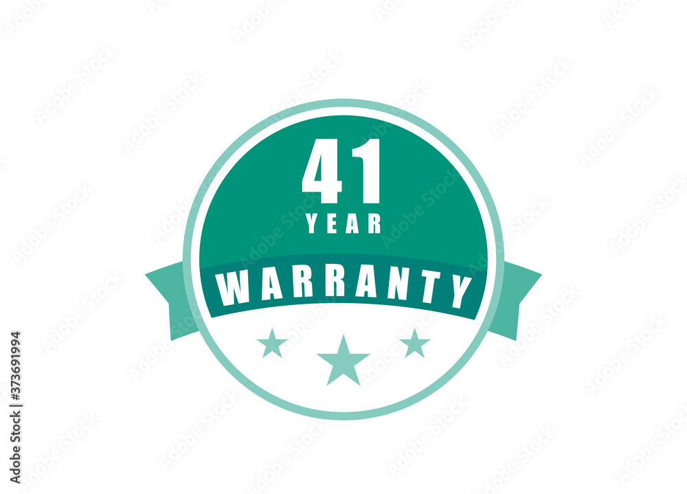 41 Year Warranty image vectors