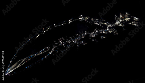 water splash high definition Isolated on black background