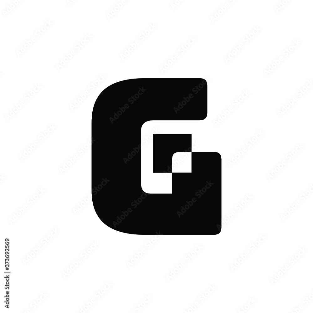Logo Letter G with pixelate effect style vector design. Logo Letter G with pixelate effect style vector design.