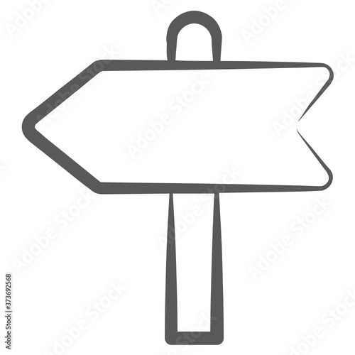 
Guidepost vector style, signpost linear icon 
