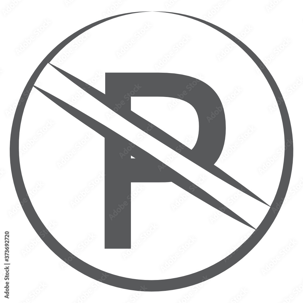 Linear icon of no parking concept, ban on parking sign Stock Vector ...