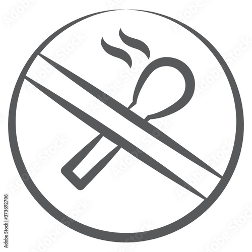 
Cross on matchstick, trendy vector of no matchstick 
