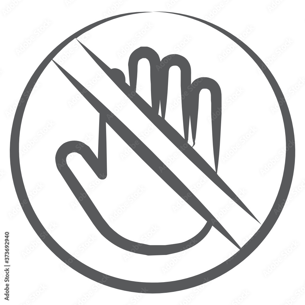Cross on hand gesture, stop in modern linear style
Cross on hand gesture, stop in modern linear style