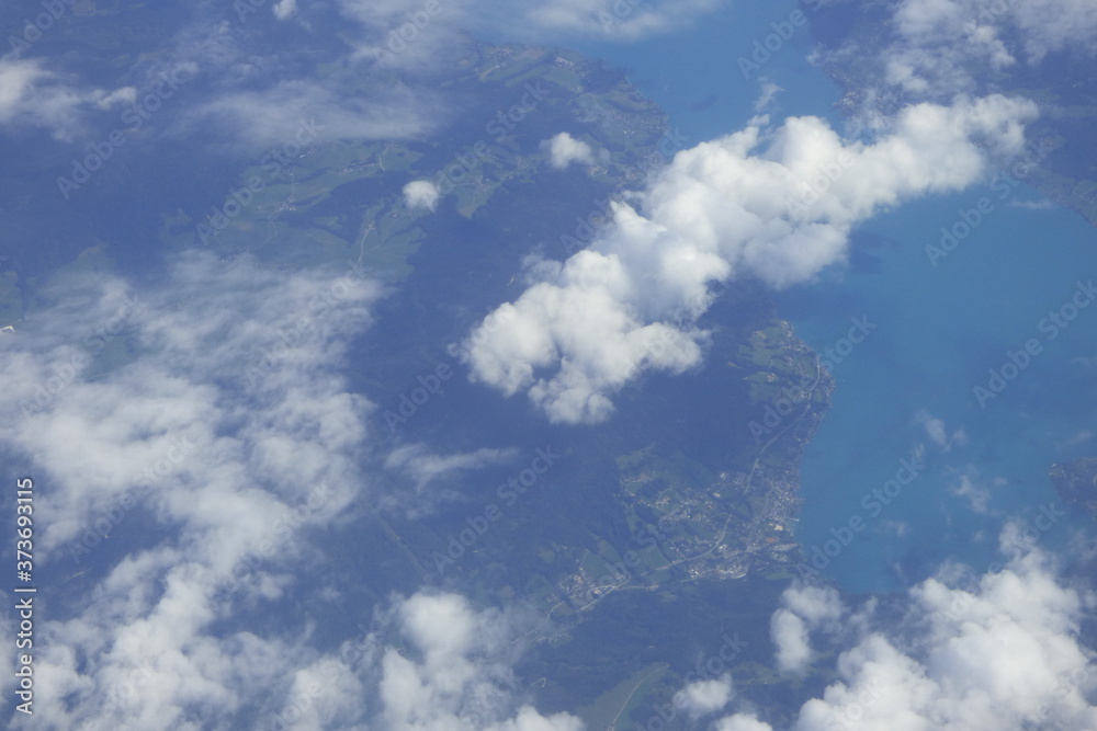 Fototapeta premium Über den Wolken