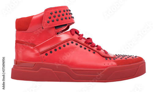 Εκτύπωση καμβά Luxury red shoes isolated on white background.