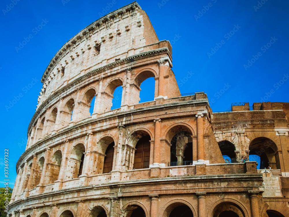 Roman colosseum in Rome, Italy