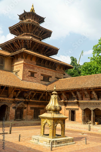 Nepal Kathmandu durbar square interior view of the temple courtyard photo