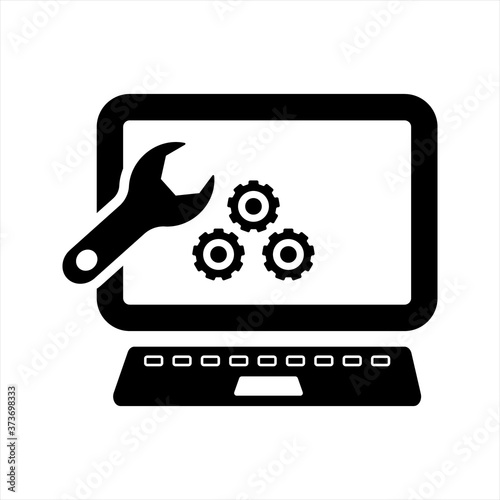 Technical support, computer repair service icon