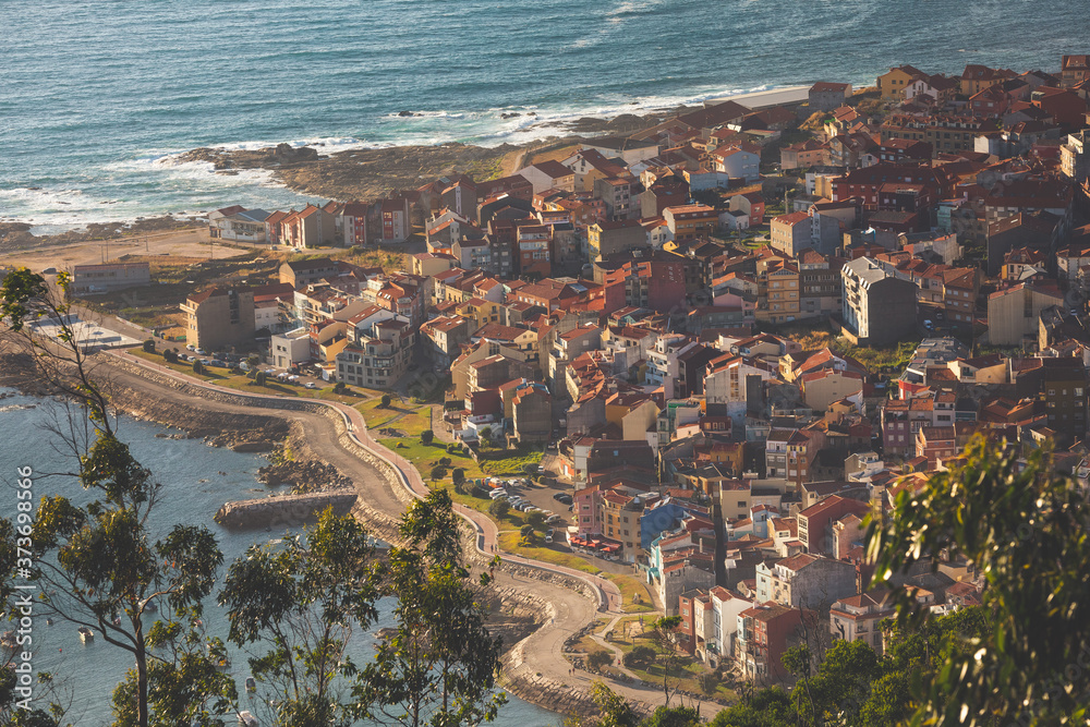 Fototapeta premium View of a Guarda from Castro de Santa Trega mountain at Galicia, Spain.