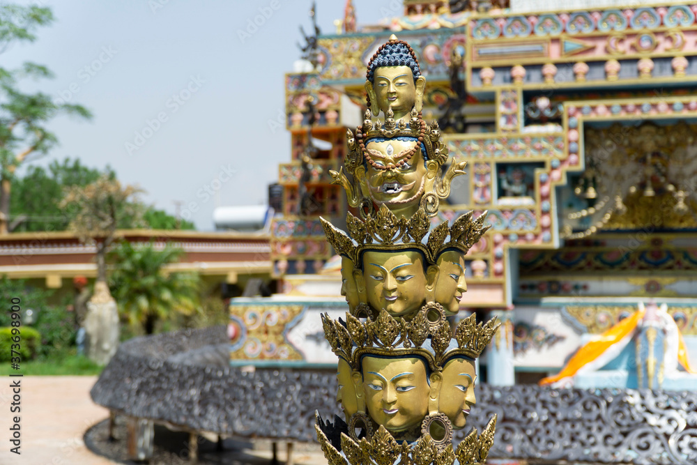 Obraz premium Nepal Kathmandu the Kopan monastery, views and details