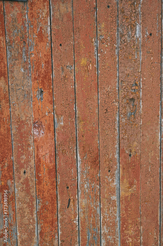Old red colored wooden tiles, vintage boards. Rough aged wood panels, texture background.  © NaDo_Krasivo