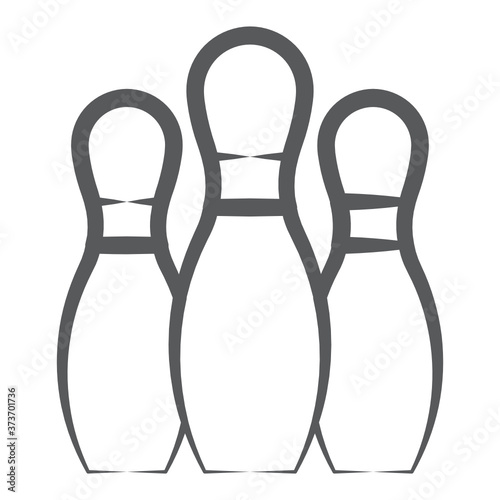 
Vector of alley pins in hand drawn style 
