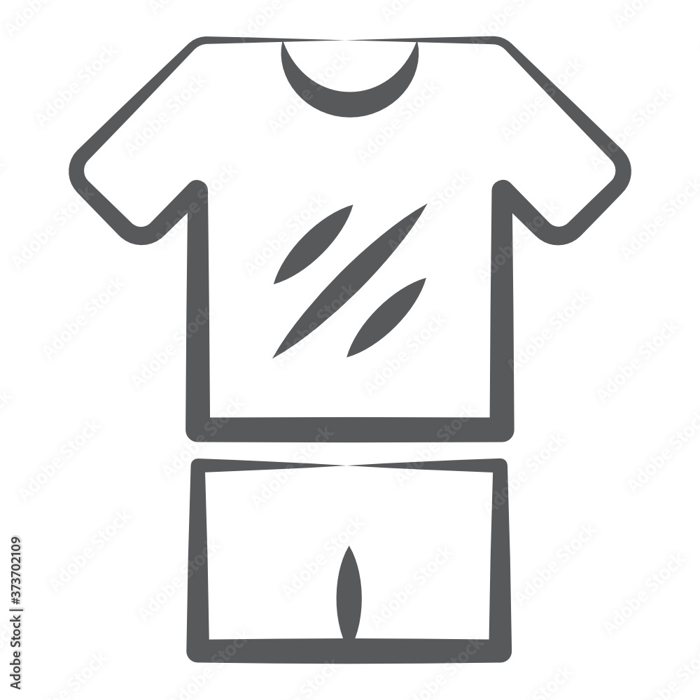 An icon of gym clothes in editable line style
An icon of gym clothes in editable line style