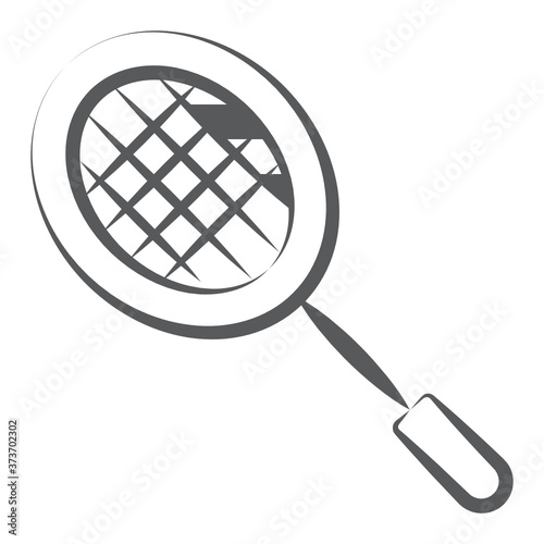 
Racket vector style, editable stroke of olympic game accessory 
