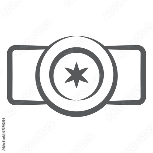  An icon style of star badge in hand drawn vector 
