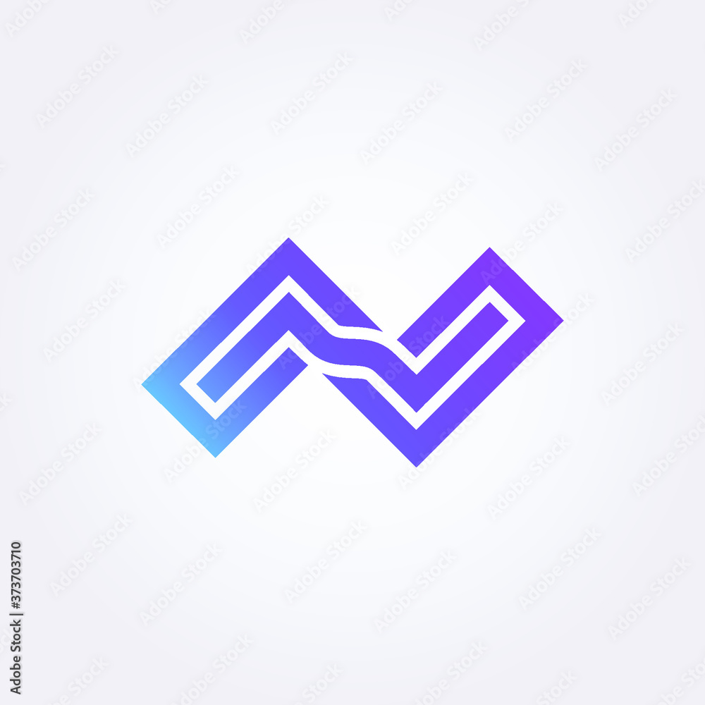 N letter creative logo design for digital company