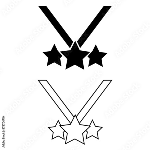 Reputation vector icon set. achievement illustration sign collection. approval symbol.