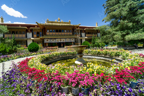 Canvastavla Lhasa former Tibet now China, temple of Sera Tibetan Buddhism school Gelug now at Bylakuppe