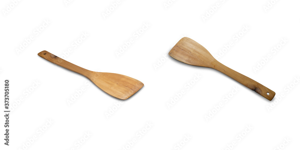 spatula wood on a white background,with clipping path spatula wood on a white background,with clipping path