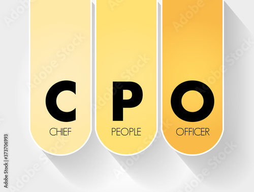 CPO - Chief People Officer acronym, business concept background