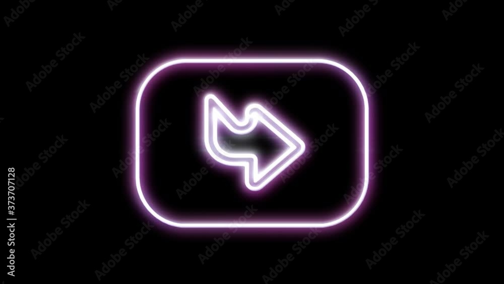 Neon sign Arrows Animation of signal a black background. Neon sign Arrows Animation of signal a black background.