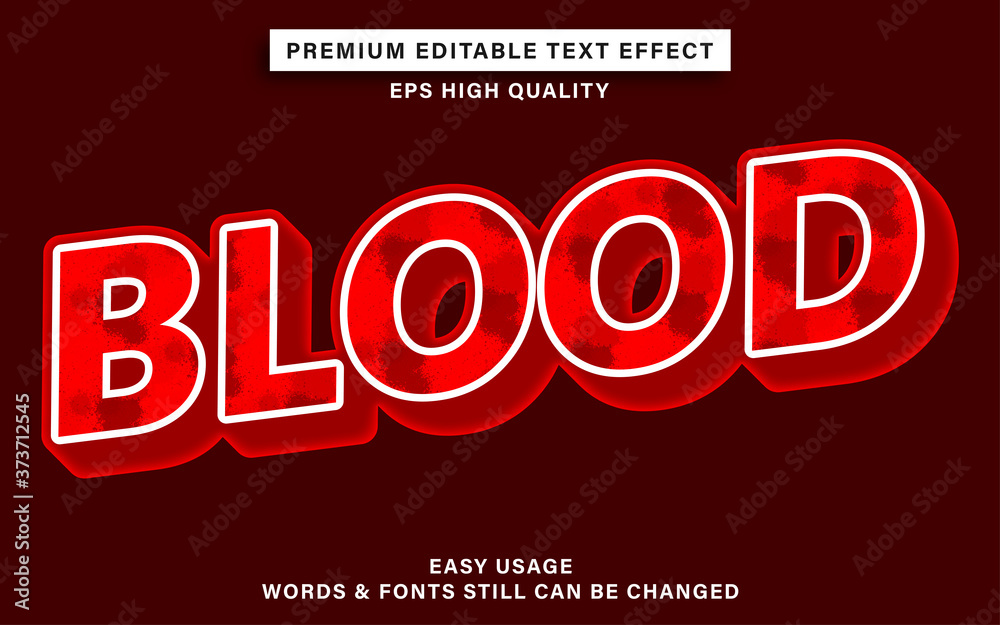 Blood text effect