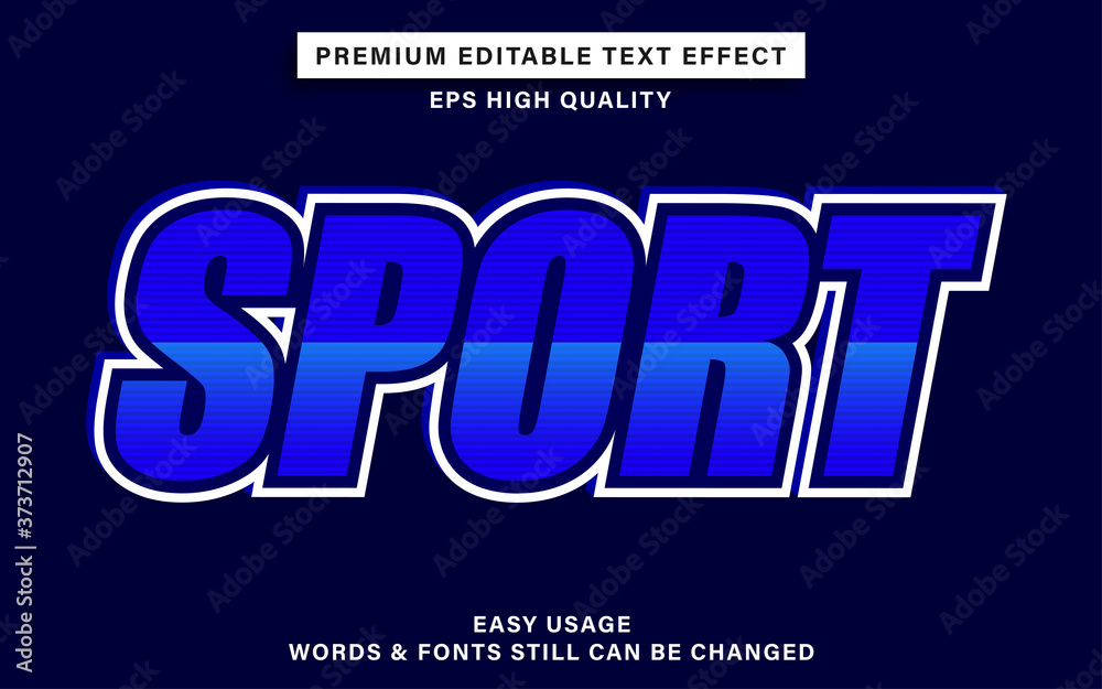Sport text effect