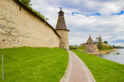 Russia. Path along the wall...