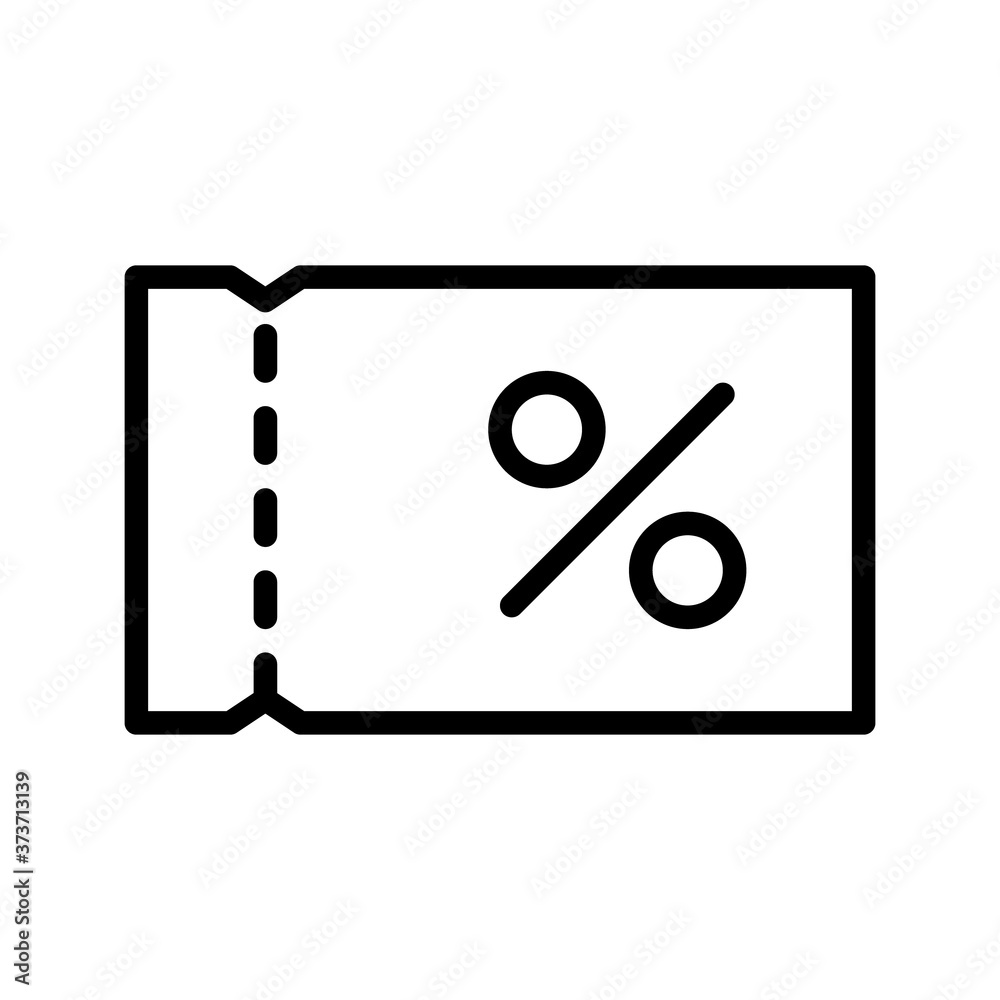 Discount cupons vector icon. Linear style sign for mobile concept and web design. Symbol, logo illustration Discount cupons vector icon. Linear style sign for mobile concept and web design. Symbol, logo illustration
