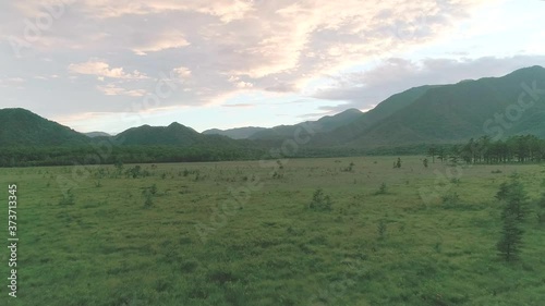 landscape with mountains