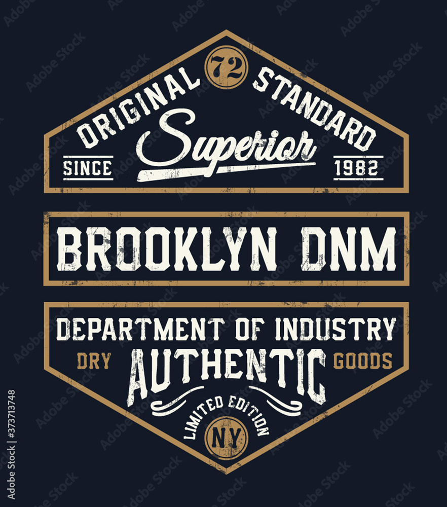Obraz premium Vintage denim typography, for t-shirt prints and other uses.