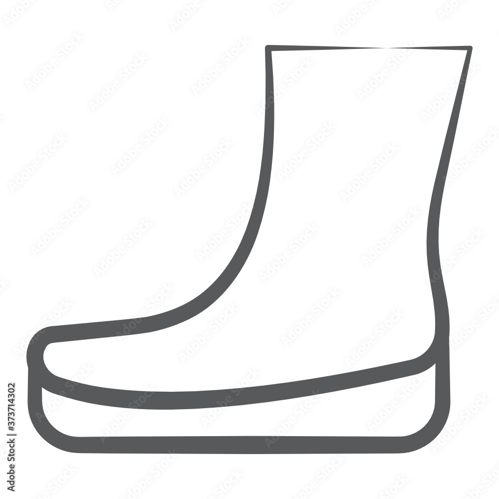 Trendy line design of long boot icon
Trendy line design of long boot icon