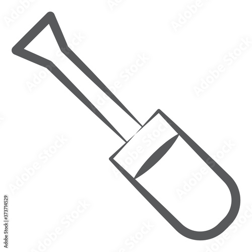 

An icon design of scratch awl in line design 
