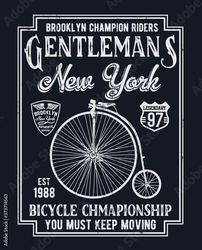 vintage gentleman typography for apparel t shirt fashion design and or other uses. 