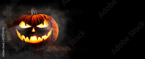 Halloween pumpkin head jack-o-lantern