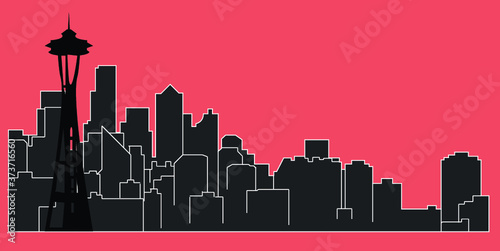 Seattle, Washington ( city silhouette )
