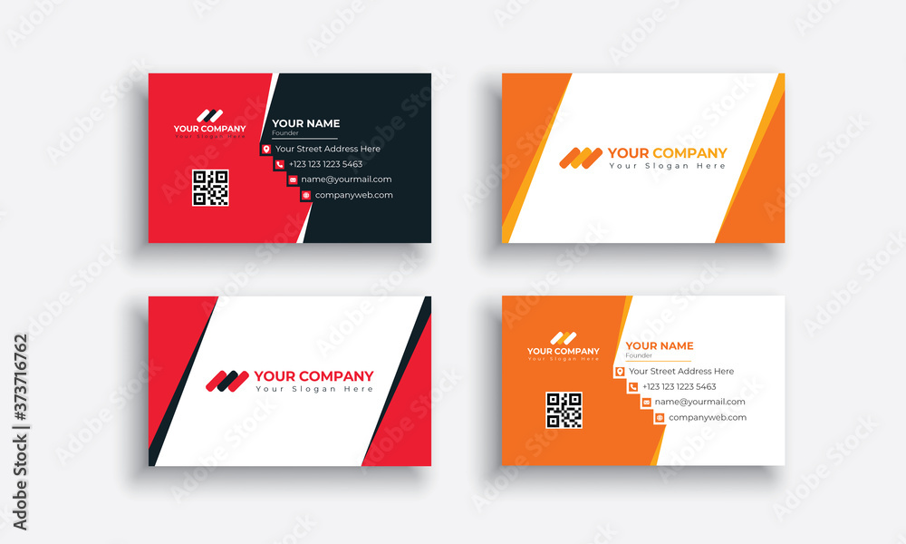 Simple Stylish Corporate Business Card Design Simple Stylish Corporate Business Card Design