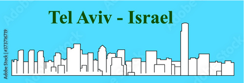 Tel Aviv  Israel  city silhouette 