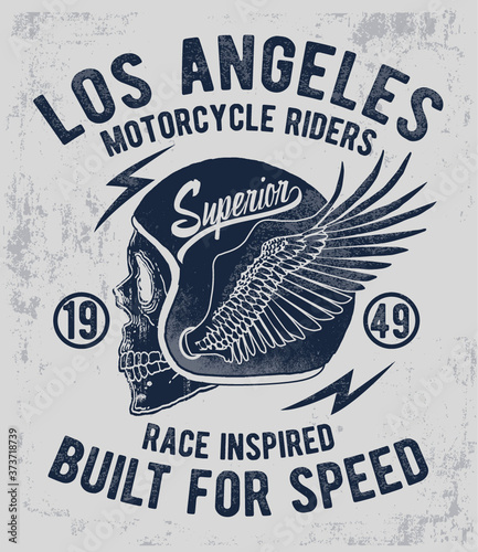 Motorcycle theme vector  typography and illustrations, for  t-shirt prints and other uses.