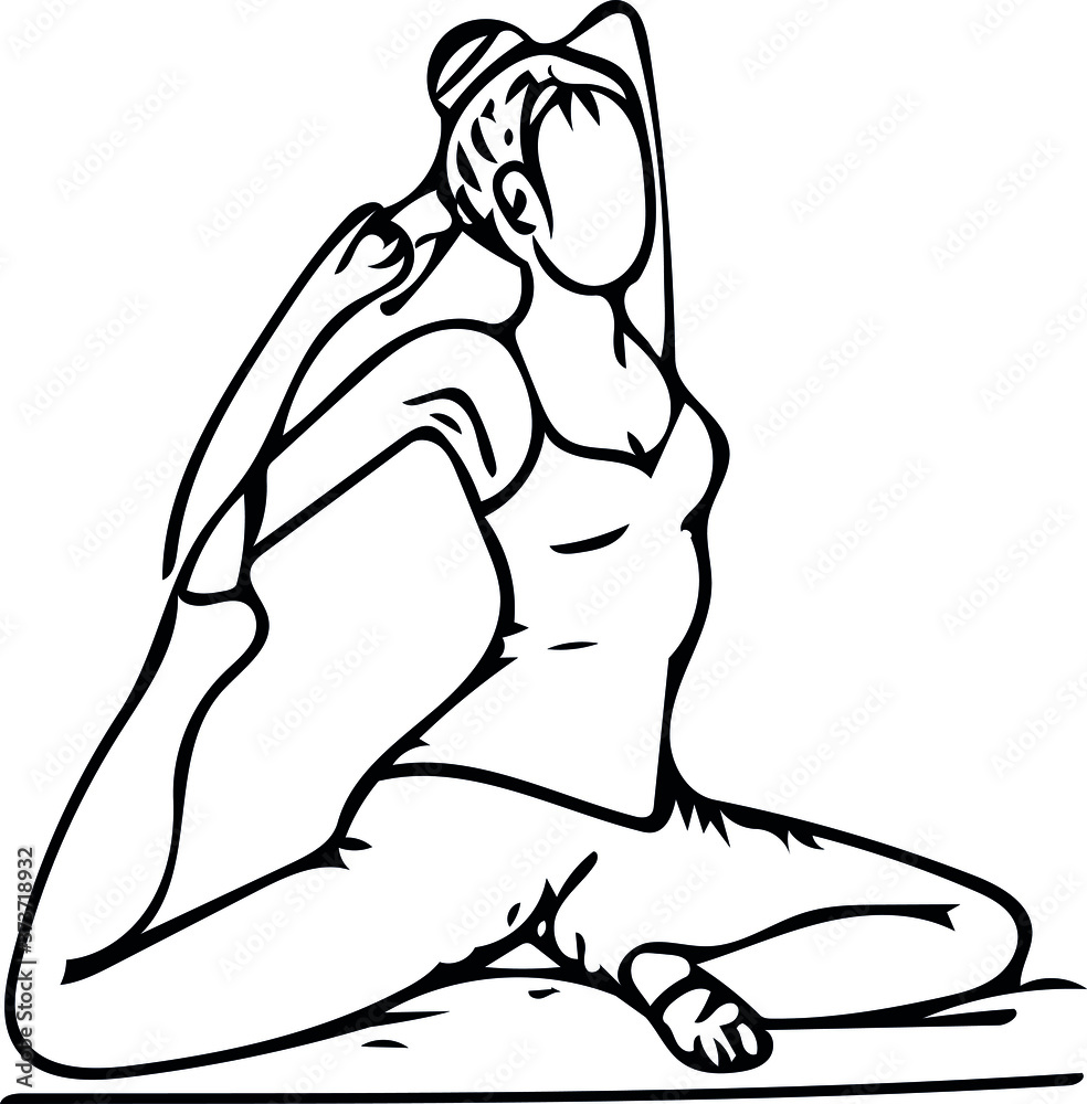 Woman doing sports, yoga pose, poses of yoga Woman doing sports, yoga pose, poses of yoga