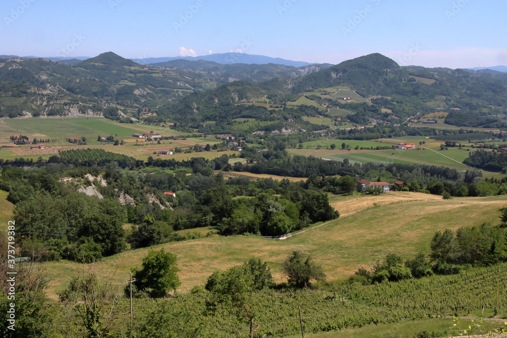 Views of the Bormida Valley in the south of Piedmont, Italy.
